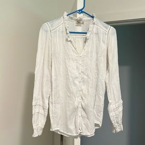 White cotton boho shirt